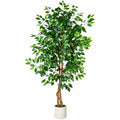 Ficus Artificiale 180 cm Verde con Vaso