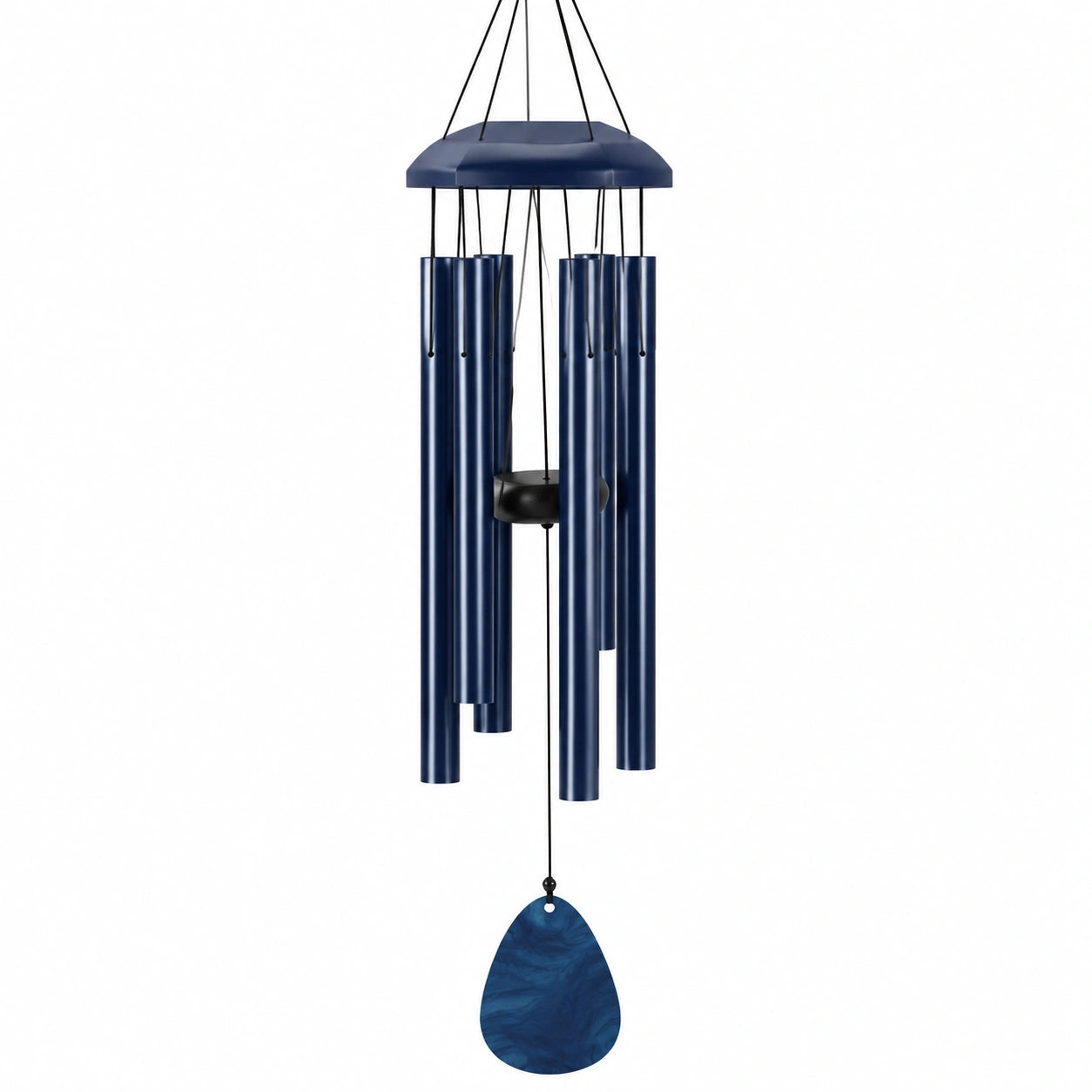 Campane a vento blu per esterni con suono rilassante - 75 cm