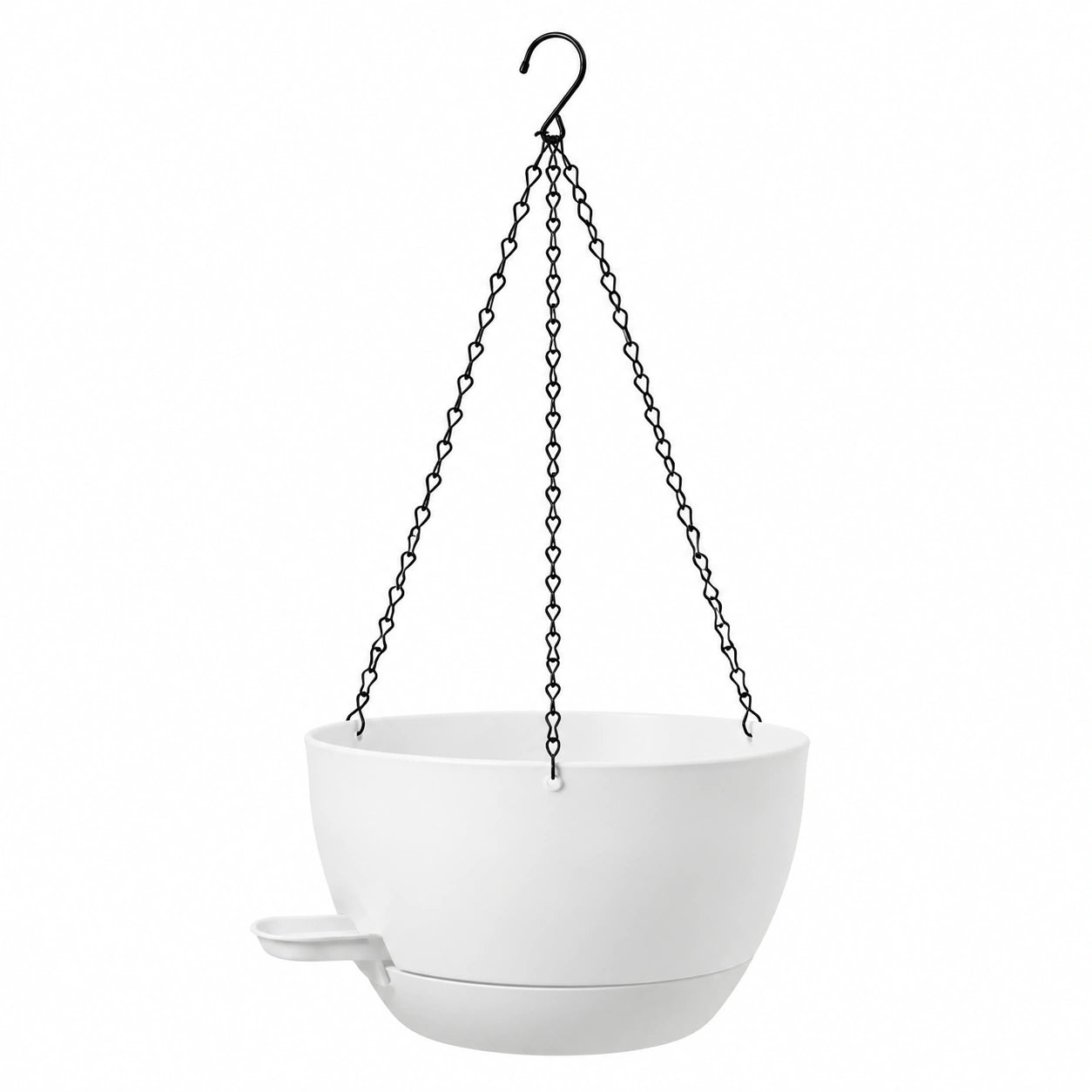 Vaso da Appendere Bianco con Catena da 25 cm